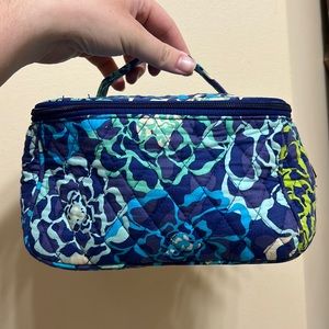 Vera Bradley Travel Cosmetic Bag Catalina Blue Pattern